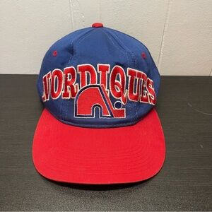 Vintage 90s Starter Quebec Nordiques Official NHL Hockey SnapBack Hat